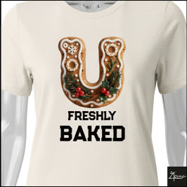 Kerstmis Letter U van Gemberkoek Tri-Blend Shirt