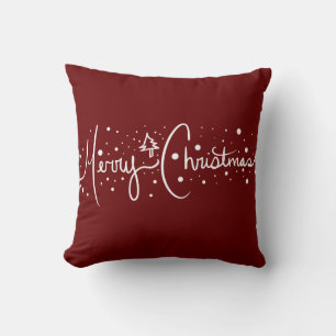 Kerstmis Lettering en Baby Familie Kussen