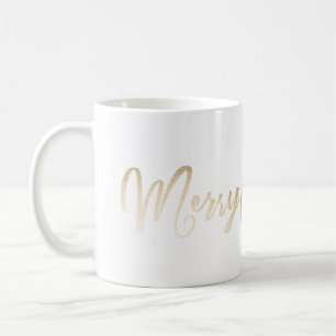 Kerstmis Lettering Goud Folie Kerstmis Koffiemok