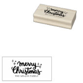 Kerstmis Lettering Kalligrafie Vrolijk Kerstfeest Rubberstempel (Gestempeld)