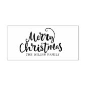 Kerstmis Lettering Kalligrafie Vrolijk Kerstfeest Rubberstempel (Afrduk)