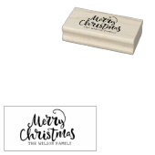 Kerstmis Lettering Kalligrafie Vrolijk Kerstfeest Rubberstempel (Gestempeld)