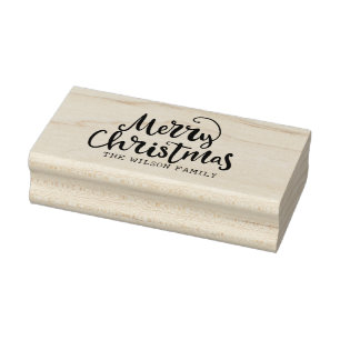 Kerstmis Lettering Kalligrafie Vrolijk Kerstfeest Rubberstempel