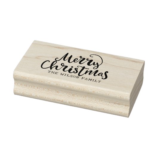 Kerstmis Lettering Kalligrafie Vrolijk Kerstfeest Rubberstempel (Stempel)