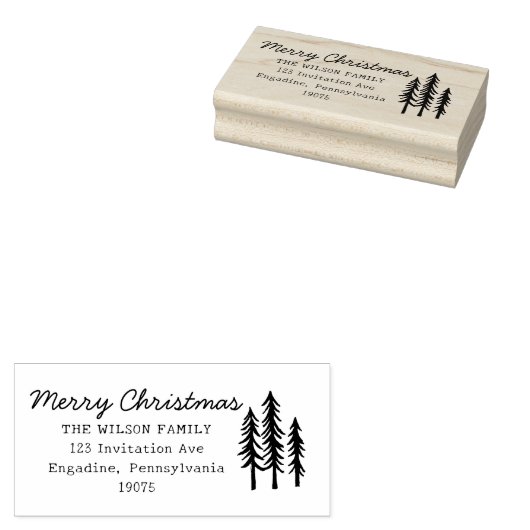 Kerstmis Lettering Kalligrafie Vrolijk Kerstfeest Rubberstempel (Gestempeld)