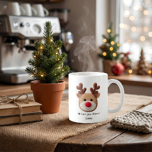 Kerstmis leuk cartoon rendier koffiekopjes koffiemok