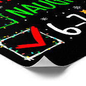 Kerstmis Leuk Stout 67 Brainrot Grappig 6-7 Meme Poster (Hoek)
