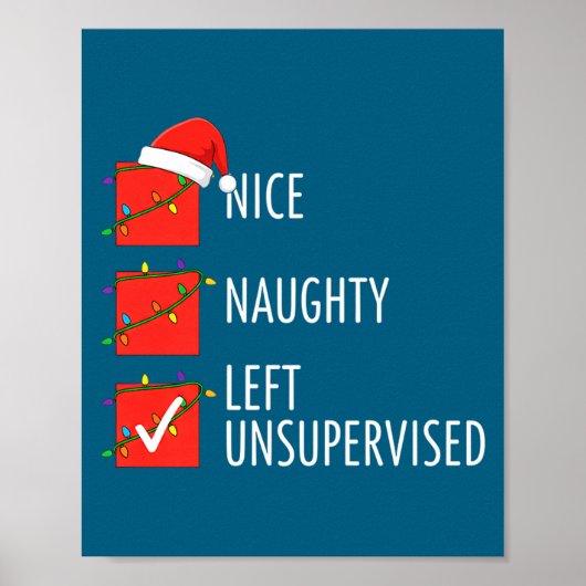 Kerstmis Leuk Stout Achtergelaten Onbeheerd Stout Poster (Voorkant)