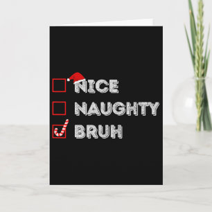 Kerstmis Leuk Stout Broer Grappige Kerstlijst Vrou Kaart