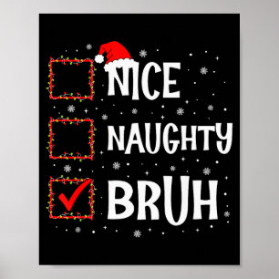 Kerstmis Leuk Stout Broer Grappige Kerstlijst Vrou Poster