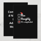 Kerstmis Leuk Stout Het Is Ingewikkeld Feestdagenkaart (Voorkant / Achterkant)