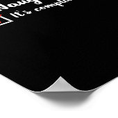 Kerstmis Leuk Stout Het Is Ingewikkeld Poster (Hoek)