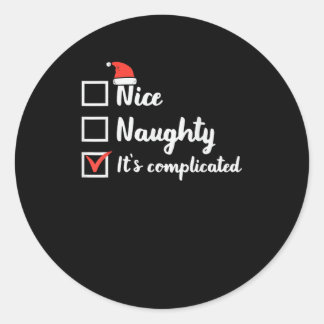 Kerstmis Leuk Stout Het Is Ingewikkeld Ronde Sticker