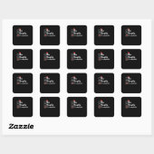 Kerstmis Leuk Stout Het Is Ingewikkeld Vierkante Sticker (Vel)