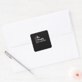 Kerstmis Leuk Stout Het Is Ingewikkeld Vierkante Sticker (Envelop)