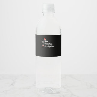 Kerstmis Leuk Stout Het Is Ingewikkeld Waterfles Etiket
