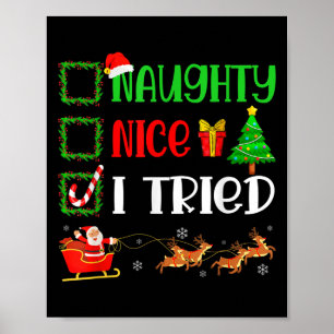 Kerstmis Leuk Stout Ik Probeerde Grappig Xmas Vaka Poster