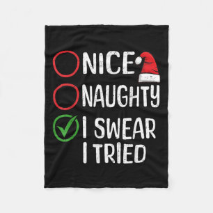 Kerstmis Leuk Stout Ik Zweer Dat Ik Het Geprobeerd Fleece Deken