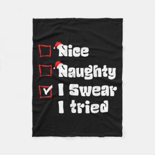 Kerstmis Leuk Stout Ik Zweer Dat Ik Het Geprobeerd Fleece Deken