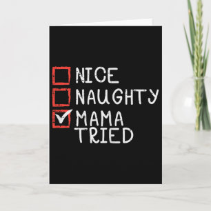 Kerstmis Leuk Stout Mama Geprobeerd Grappig Kerstl Kaart