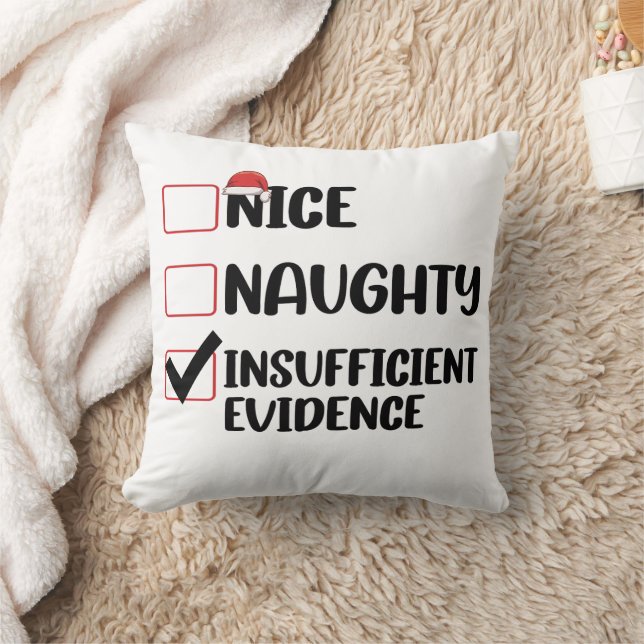 Kerstmis Leuk Stout Onvoldoende Bewijs  Kussen (Deken)