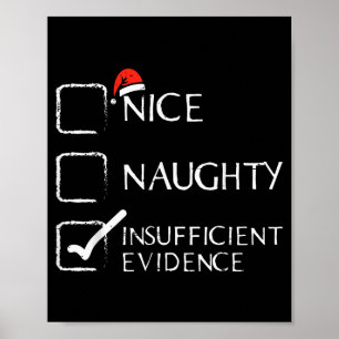 Kerstmis Leuk Stout Onvoldoende Bewijs Xmas Poster