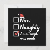 Kerstmis Leuk Stout Poging Is Gedaan Xmas Kaart (Voorkant)