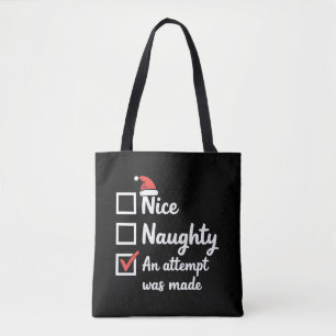 Kerstmis Leuk Stout Poging Is Gedaan Xmas Tote Bag