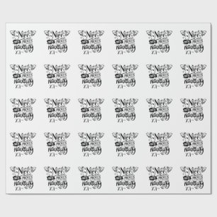 Kerstmis leuk tot het naughty blijkt Funny Santa Cadeaupapier