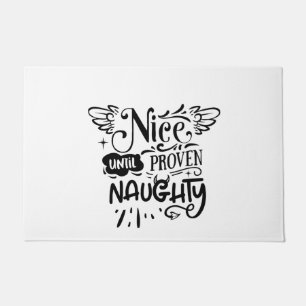 Kerstmis leuk tot het naughty blijkt Funny Santa Deurmat