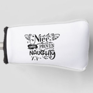 Kerstmis leuk tot het naughty blijkt Funny Santa Golfheadcover