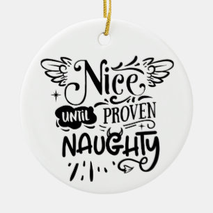 Kerstmis leuk tot het naughty blijkt Funny Santa Keramisch Ornament