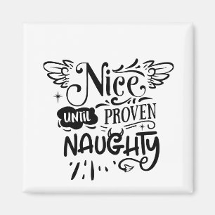 Kerstmis leuk tot het naughty blijkt Funny Santa Magneet