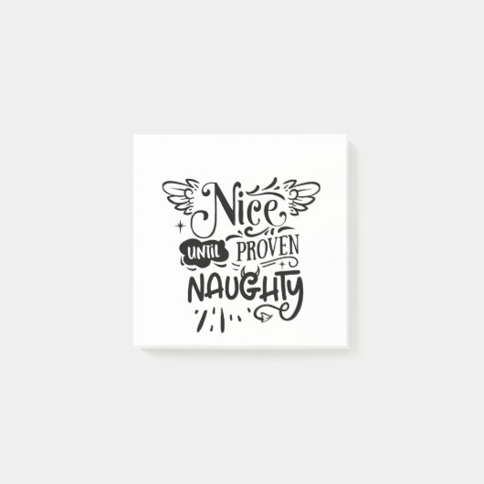 Kerstmis leuk tot het naughty blijkt Funny Santa Post-it® Notes (Voorkant)