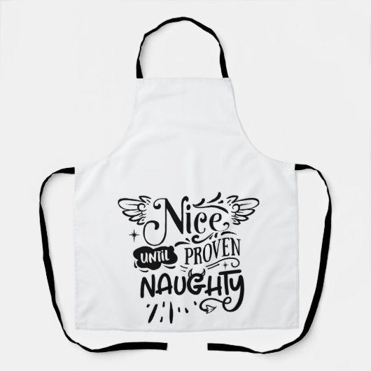 Kerstmis leuk tot het naughty blijkt Funny Santa Schort (Voorkant)