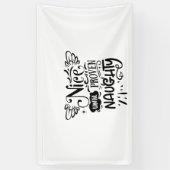 Kerstmis leuk tot het naughty blijkt Funny Santa Spandoek (Verticaal)
