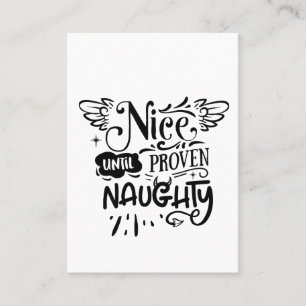 Kerstmis leuk tot het naughty blijkt Funny Santa Visitekaartje