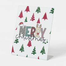 Kerstmis leuk voetstuk bord