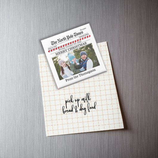 Kerstmis Leuke Leuke Typografie Krantenontwerp Magneet