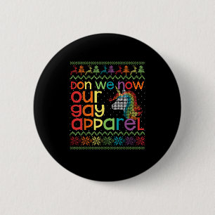 Kerstmis LGBT Draag Nu Ons Gay Kleding Regenboog Ronde Button 5,7 Cm