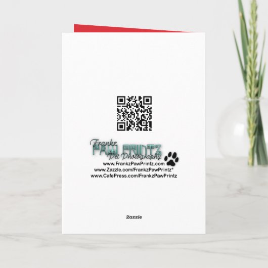 Kerstmis - Lhasa Apso - Hefboom Feestdagen Kaart (Achterkant)