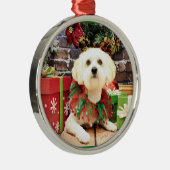 Kerstmis - Lhasa Apso - Jack Metalen Ornament (Rechts)