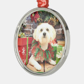Kerstmis - Lhasa Apso - Jack Metalen Ornament (Links)