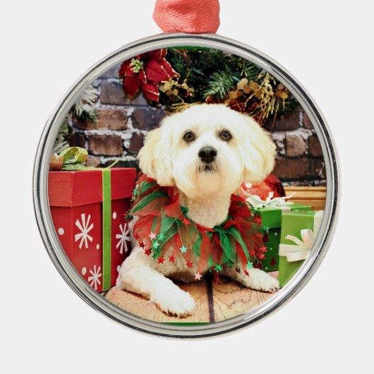 Kerstmis - Lhasa Apso - Jack Metalen Ornament (Voorkant)