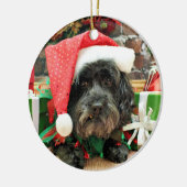 Kerstmis - Lhasa Apso - Pixie Keramisch Ornament (Links)