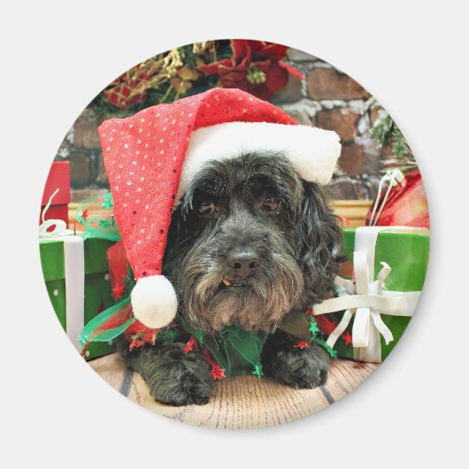 Kerstmis - Lhasa Apso - Pixie Magneet (Voorkant)