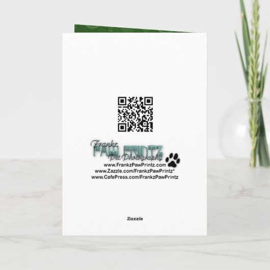 Kerstmis - Lhasa Apso - Solo Feestdagen Kaart (Achterkant)