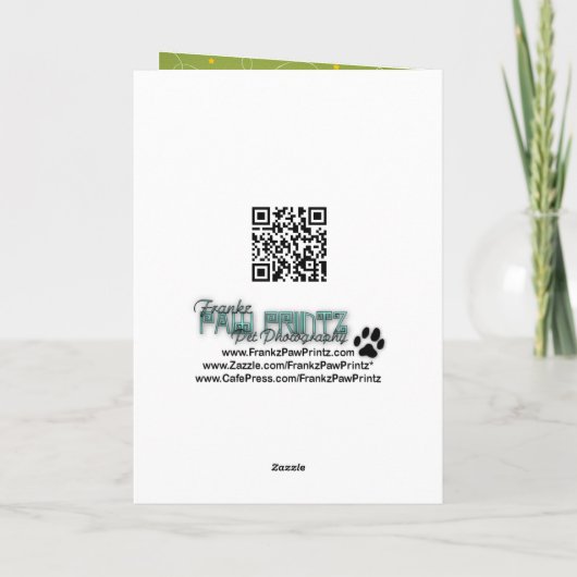 Kerstmis - Lhasa Apso - solo Feestdagen Kaart (Achterkant)