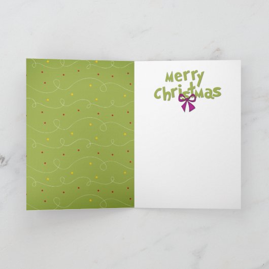 Kerstmis - Lhasa Apso - solo Feestdagen Kaart (Binnen)