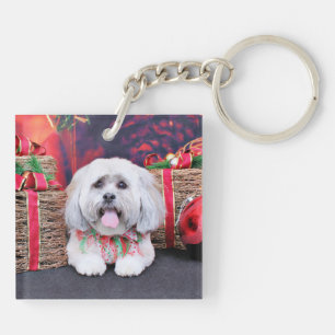 Kerstmis - Lhasa Apso - Solo Sleutelhanger